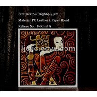 Free Ship!!! Home Decor,Abstract Painting Leather Board Relievo Oil Painting,Handmade26