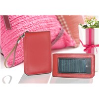 Solar mobile leather case