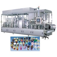 Zscf-x3 Auto Cup a Filling And Sealing Machine with Precut Lid And Roll Film