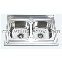 Stainless Steel Double Sink (GH-813)