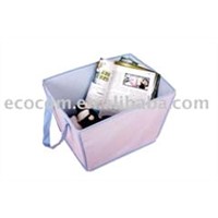 canvas folding tote with handle