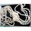 6*7mm Natural White Rice FW Pearl Opera Necklace