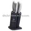 8pcs Knife Set with Wooden Block and Stainless Steel Hollow Handle