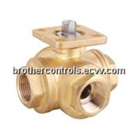 3 Way Ball Valve with Mounting Pad