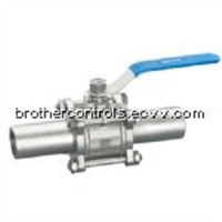 3 Piece Welded Extended Pip Ball Valve