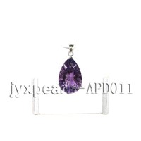 Irregular Amethyst Pendant with Sterling Silver