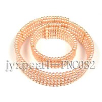 5mm Pink Freshwater Pearl Choker And Bracelate