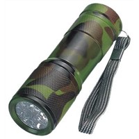 9 LED Army Camo Aluminum Flashlight (6030028 )