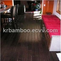 Hand Scaped Bamboo Flooring Rosewood Color