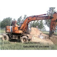 Used Hitachi Ex100wd Wheel Excavator