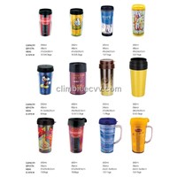 Plastic Double Layer Water Bottle Advertising Gift Mug