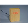 wooden LED alarm clock