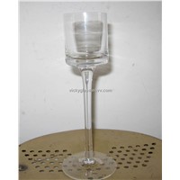 Clear Glass Candleholder