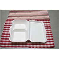 100% Biodegradable Two Compartment Lunch Box