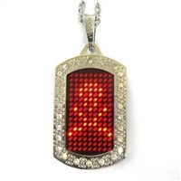 LED Pet Tag/Necklace Red