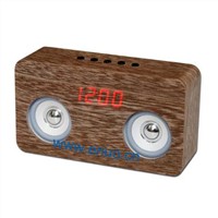 Wooden FM Radio with Clock