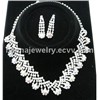 Wedding Bridal Crystal Necklace Earrings Set jewelry 23