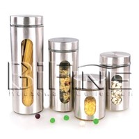 4pc Glass Canister Set