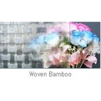 Clear Figured Glass Woven Bamboo