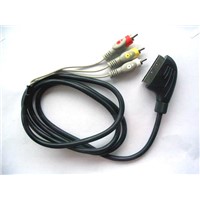 SCART Plug to 3 RCA Cable