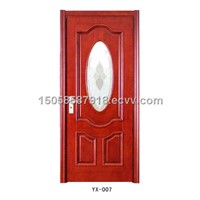 Glass Natural Soild Wooden Door