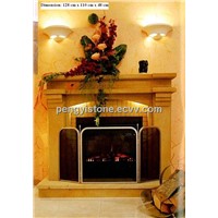 Gold Marble Fireplace