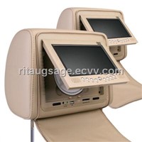 7" Headrest DVD Player with Built-in IR/FM Transmitter & Speaker