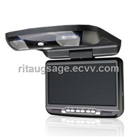 9'' Roof Mount DVD Player/TFT Flip Down Monitor/ in Car Monitor with Built-In IR/FM Transmitter