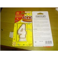 Party Birthday Golden Border Numeral Number Candle 44