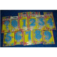 Party Birthday Light Blue Numeral Number Candle 49