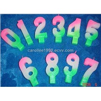 Party Birthday Rainbow Numeral Number Candle 46
