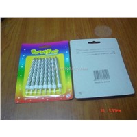 Bigger Silver Spiral Birthday Party Candles H32