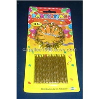 Small Spiral Golden Birthday Party Candles (H64)