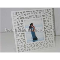 White Leaf Style Stainless Steel Photo Frame