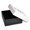 G-142 Square-Shaped Paper Trinket Box with Black Hot Stamping and Offset Printing