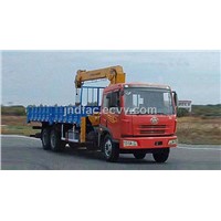 Jiefang Double Rear Axle Cargo Crane Truck
