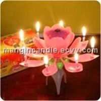 Lotus Music Candle for Birthday