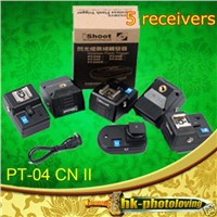 PT04 CNII Remote Radio Flashgun Speedlight Flash Trigger+5Rx