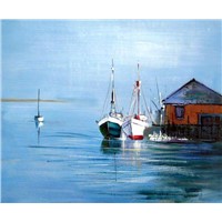 Cheap oil paintings-Boats oil paintings