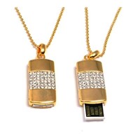 HU-726-3 neck chain diamond USB flash momory