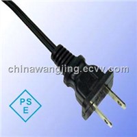Japan PSE Standard AC Power Cord 2 Pin Plug
