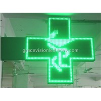 LED Pharmacy  Cross Display (100*100cm Green Cross)