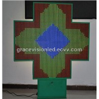 LED Pharmacy Cross Display with CE (130*130cm Full Color Cross)