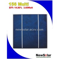 6x6 Poly-crystalline Silicon 14.8% (3.6w) solar cell from Taiwan