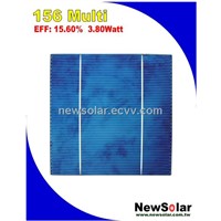 6x6 Poly-crystalline Silicon 15.6% (3.8w) B grade solar cell from Taiwan