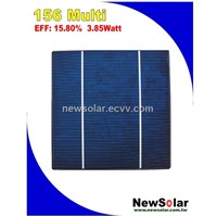 6x6 Poly-crystalline Silicon 15.8% (3.85w) solar cell from Taiwan