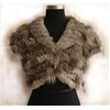 tongchem rabbit fur and raccoon fur knitted vest