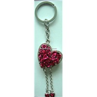Heart Flower Key Chain