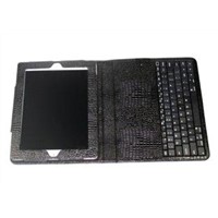 ABS Bluetooth keyboard with leather case for iPad2 ID2-4 Crocodile texture case