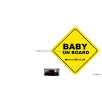Baby on board sticker,Reflective sticker,Reflective baby on board sticker